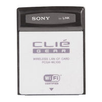 Sony Clie Gear PEGA-WL100 Operating Instructions Manual