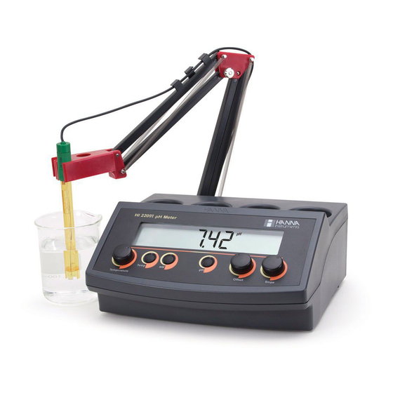 Hanna Instruments HI2209 Instruction Manual