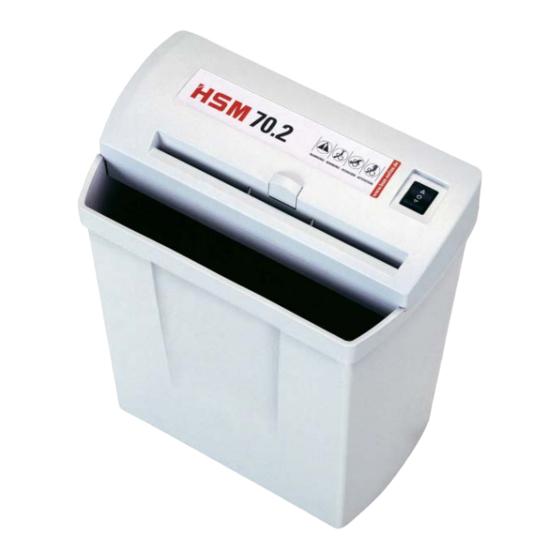 HSM classic 70.2 Strip Cut Shredder Manuals