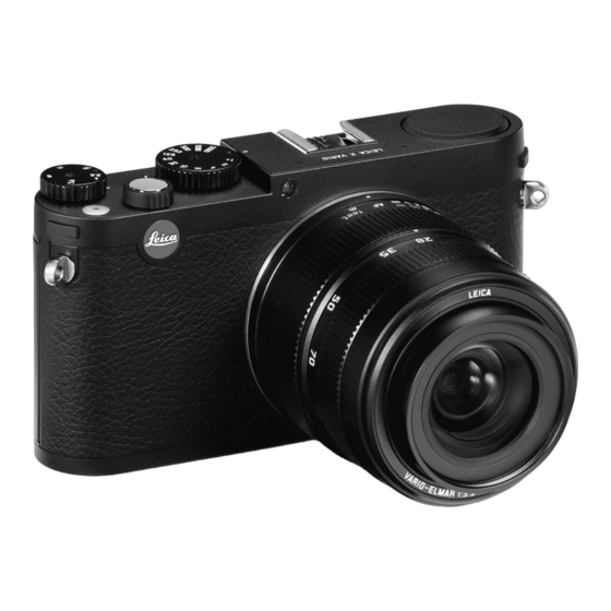 Leica X Vario Instructions Manual