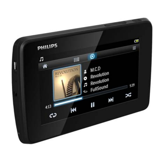 Philips GoGEAR SA4TP408 User Manual
