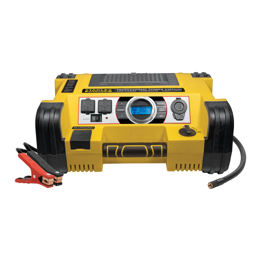 Stanley PPRH7DS - 1400 Peak Amp Jump Starter, 500W Inverter and 120 PSI Compressor Manual