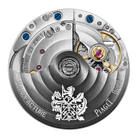 Piaget 501P1 Instructions For Use Manual