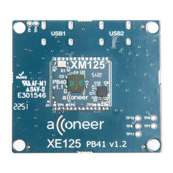 Acconeer Entry+ XE125 Hardware User's Manual