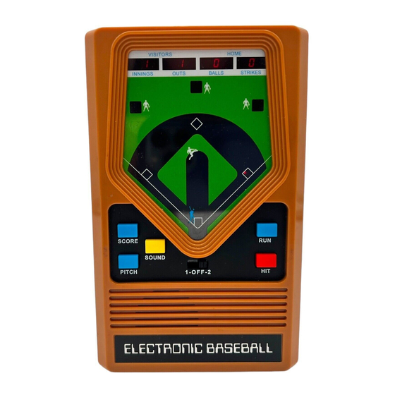 Mattel ELECTRONIC BASEBALL 09507 Instructions