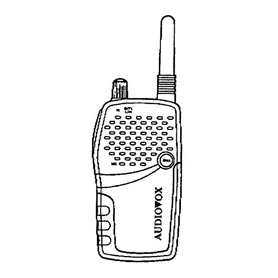 Audiovox FR-100 Owner's Manual