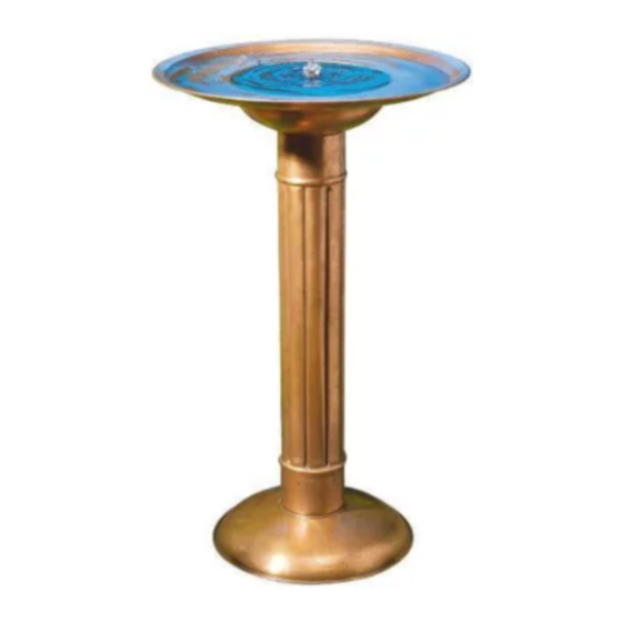 Smart Solar Verona Aluminium Birdbath Fountain Instruction Manual