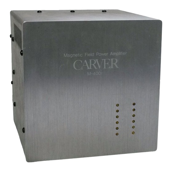 Carver M400t Owner's Manual