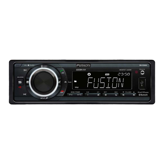 Fusion RV-CD800 Instruction Manual
