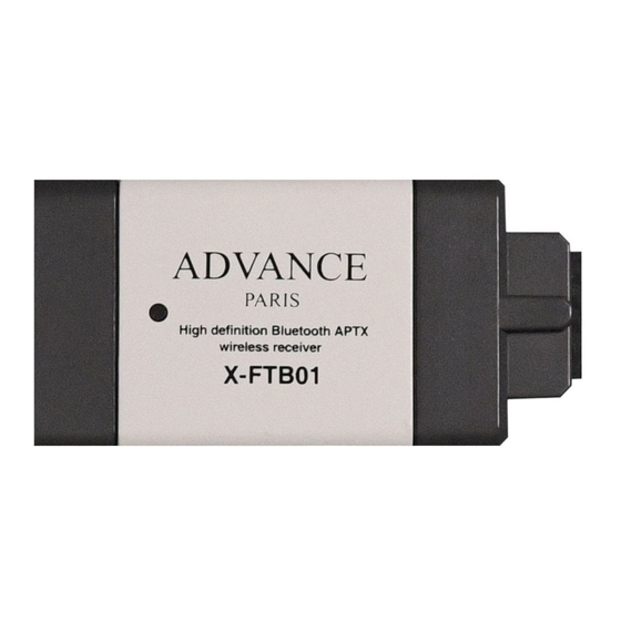 Advance Paris X-FTB01 Quick Start