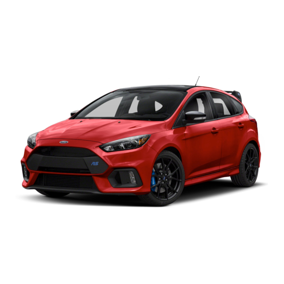 Ford FOCUS RS 2018 Owner's Manual Supplement