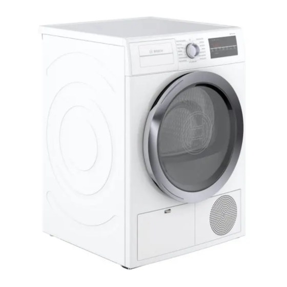 Bosch WTG86402UC/01 Use And Care Manual / Installation Instructions
