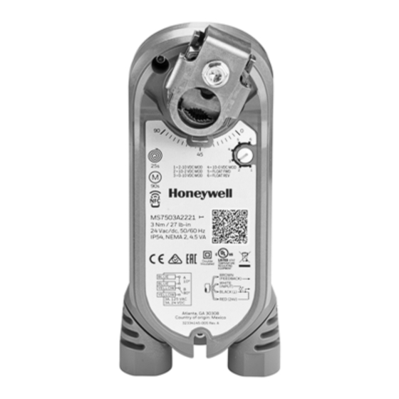 Honeywell MS7503A2023 Installation Instructions Manual