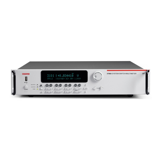 Keithley 3700A Series Quick Start Manual