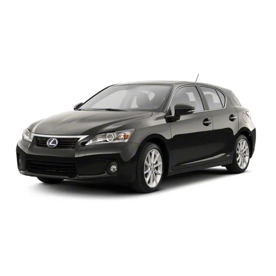 Lexus 2015 ct200h Quick Manual
