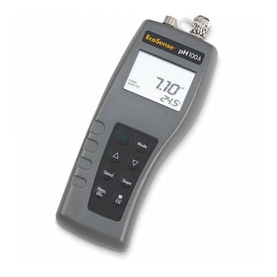 YSI EcoSense pH100A Operation Manual
