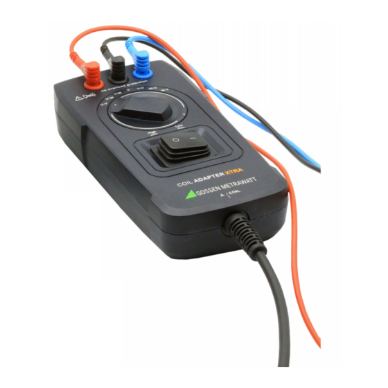 Gossen MetraWatt COIL ADAPTER XTRA Operating Instructions Manual