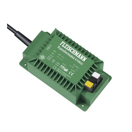 Fleischmann 670601 Operating	 Instruction