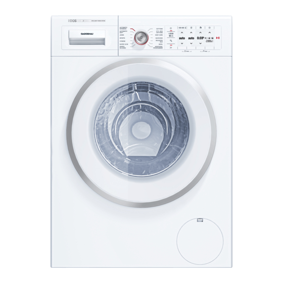 Gaggenau WM260163 Instruction Manual And Installation Instructions