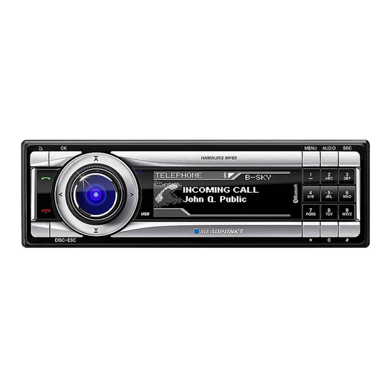 Blaupunkt Hamburg MP68 Operating And Installation Instructions