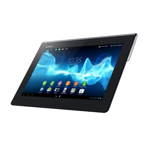 Sony Xperia Tablet S Quick Setup Manual