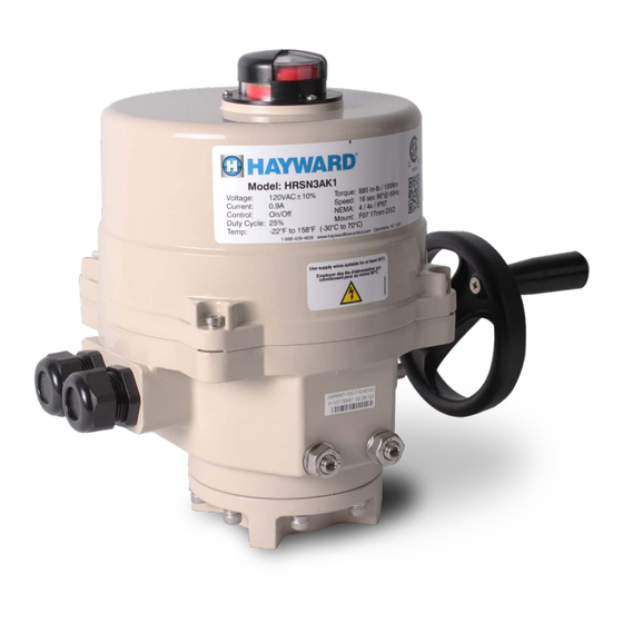 Hayward HRSN3 Series Installation, Operation And Maintenance Instructions