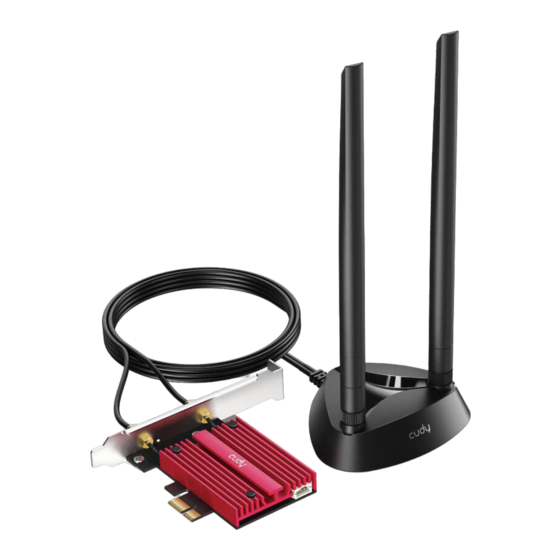 Cudy WE4000 Wi-Fi PCIe Adapter Manuals