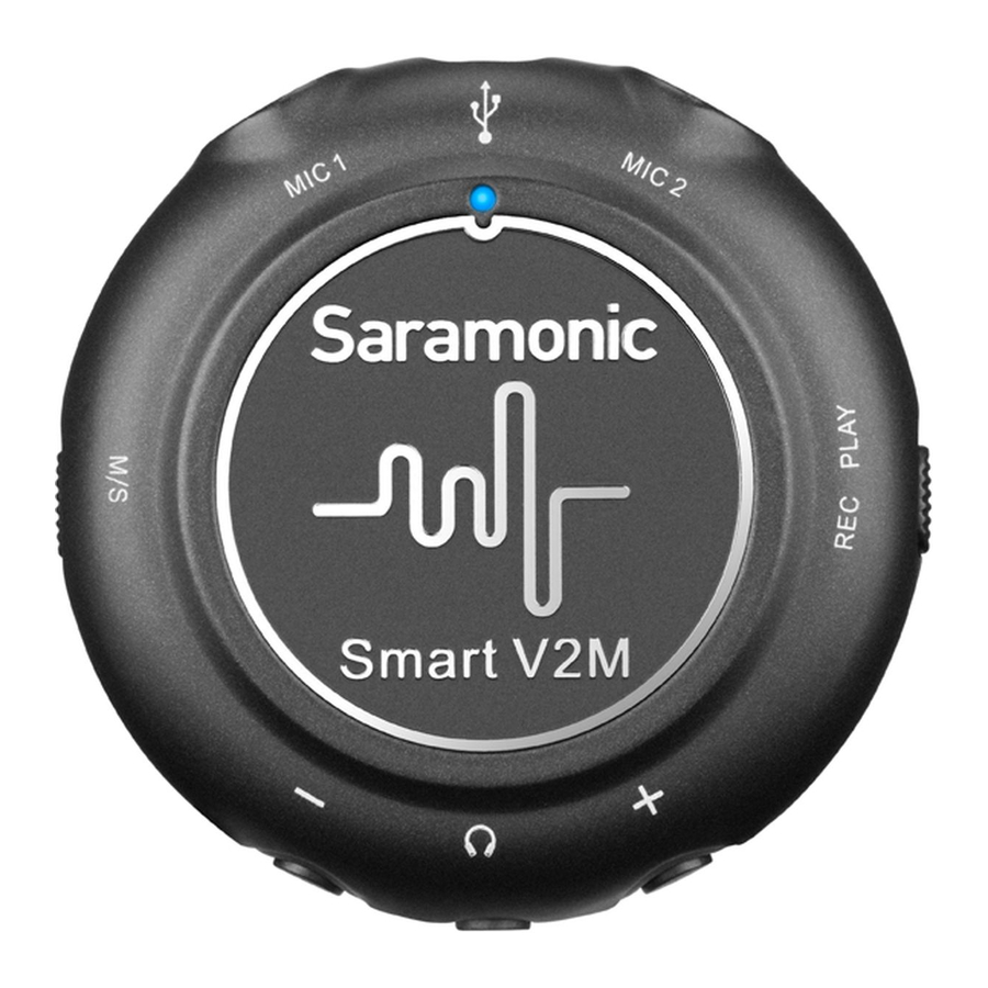 Saramonic V2M - Stereo Solution for Recording hands-free Audio to Smartphones Manual