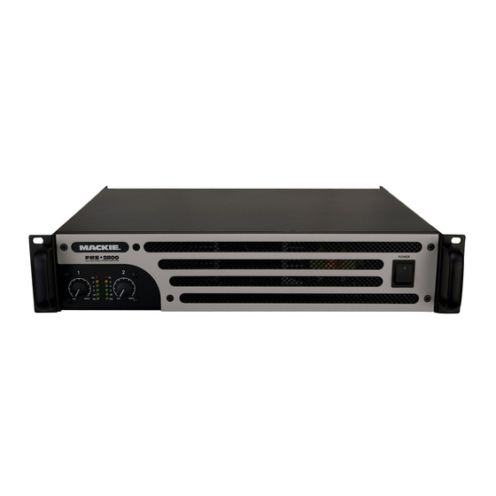 LOUD Technologies FRS series Specifications