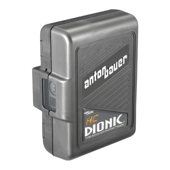 Anton/Bauer DIONIC HC Owner's Manual