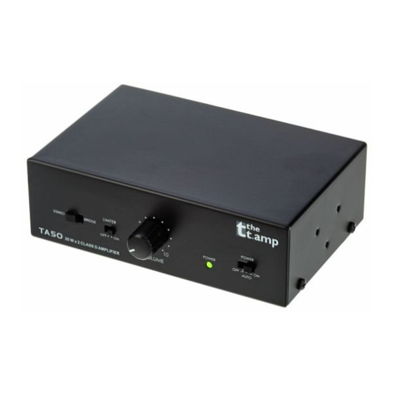 thomann the t.amp TA-50 User Manual