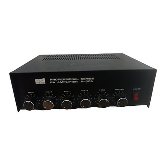 Speco P-30A Instruction Manual