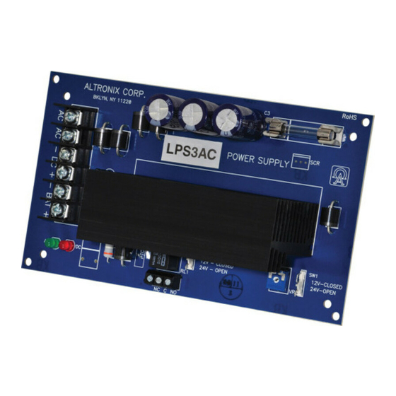 Altronix LPS3AC Quick Start Manual