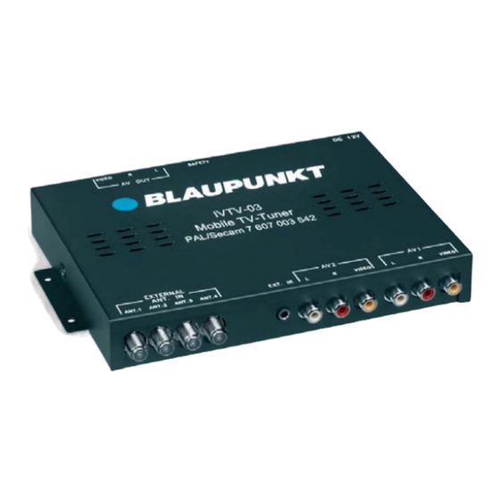 Blaupunkt IVTV-03 Operating And Installation Instructions