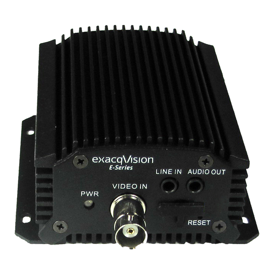 Exacq exacqVision E Series User Manual
