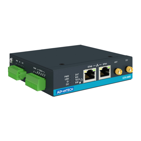 Advantech ICR-2000 Start Manual