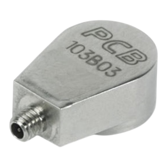 PCB Piezotronics 103B03 Installation And Operating Manual