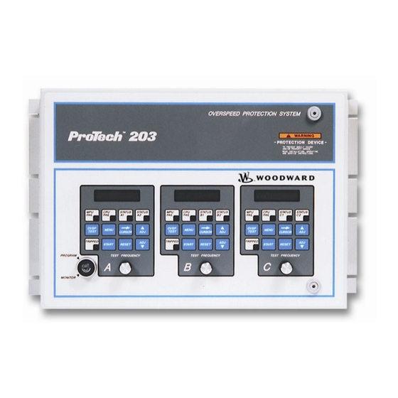 Woodward ProTech 203 Operation Manual