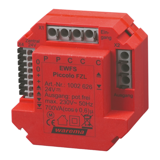 WAREMA EWFS Piccolo FZL Operating And Installation Instructions