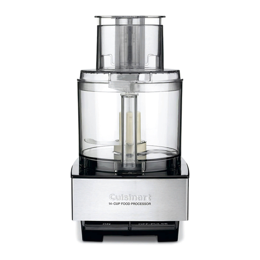 CUISINART DFP14N SERIES INSTRUCTION BOOKLET Pdf Download ManualsLib