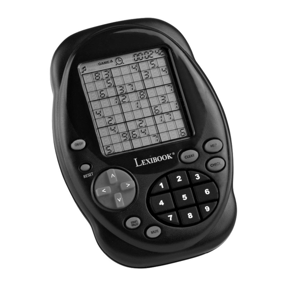 LEXIBOOK ELECTRONIC SUDOKU Manual