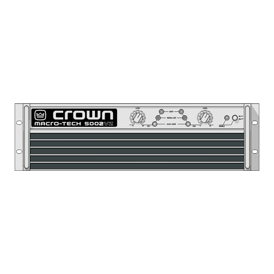 Crown MA-5002VZ Operation Manual