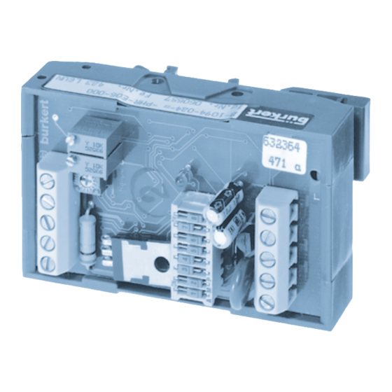 Burkert 1094 Series Operating Instructions Manual