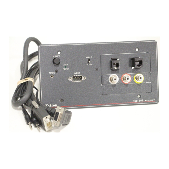 Extron electronics Architectural Series Universal Interfaces with Audio and ADSP RGB 500/Dual User Manual