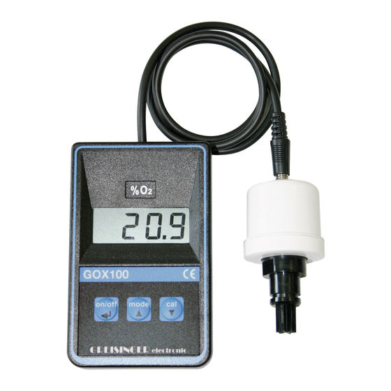 GREISINGER GOX 100 Operating Manual