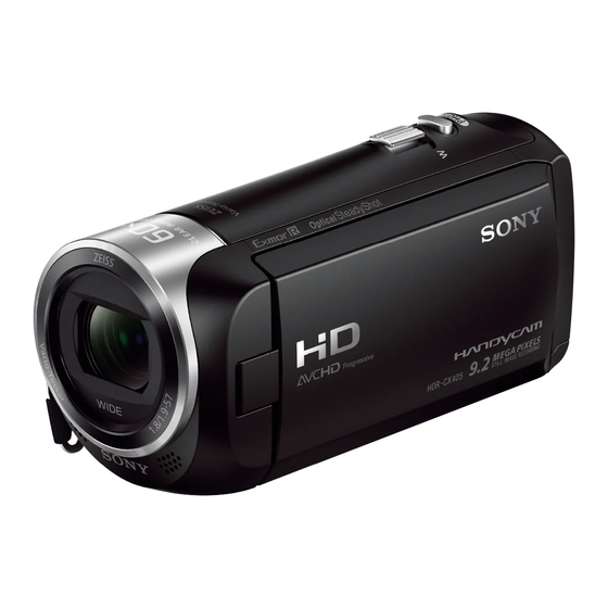 Sony HDR-CX470 How To Use Manual