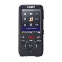 Sony NWZ-S738FBNC - 8gb Walkman Video Mp3 Player Operation Manual