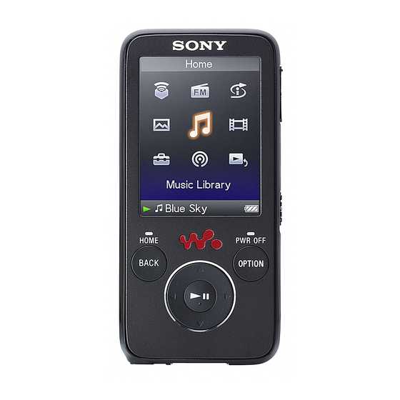 Sony Walkman 4-110-117-11 (2) Manuals