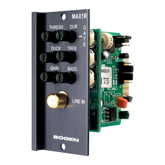 Bogen MAX1R Quick Start Manual