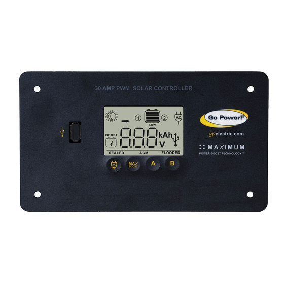 Go Power GP-PWM-30-UL Solar Controller Manual